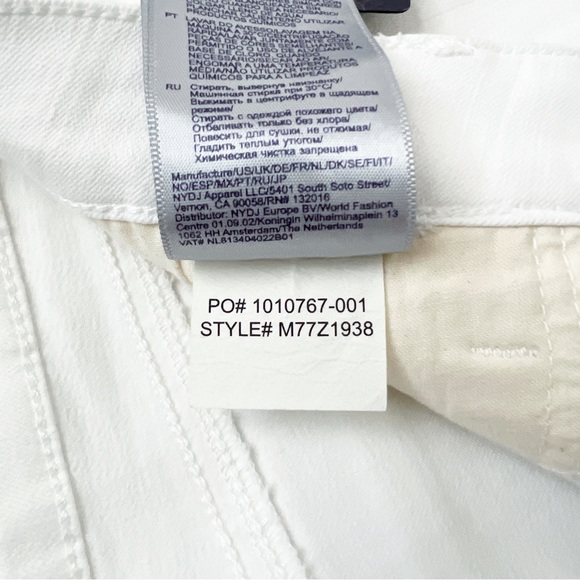 NYDJ Alina Ankle White Crop Floral Lift Tuck Capri Denim Jeans 8 - Picture 16 of 17